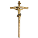 Wandkreuz / Kruzifix Holz Körper mehrtönig 25 cm