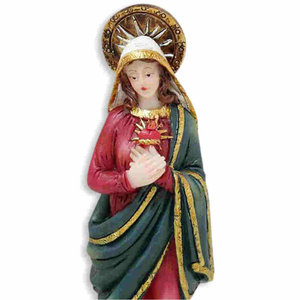 Herz Maria Statue Polyresin 20 cm