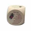 Gebetsw�rfel Abendgebete Holz natur / bunt 6 cm
