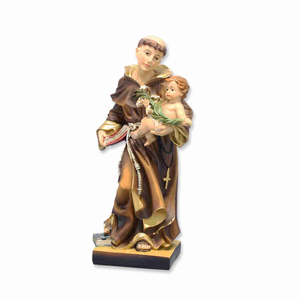 Heiliger Anton mit Kind Statue Polyresin 18,5 cm
