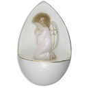 Porzellan-Weihkessel betender Engel kniend rosa 10 cm