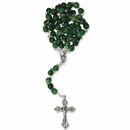 Rosenkranz Afrika Jade grn versilbert + Verschlu 39 cm
