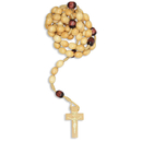 Rosenkranz Holzplerle natur mit VU 40 cm