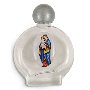 Weihwasserflasche Madonna Glas 5 cm