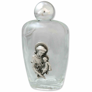 Weihwasserflasche Heiliger Anton Glas 11 cm