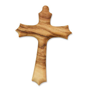 Rosenkranz Kreuz aus Olivenholz 4 cm