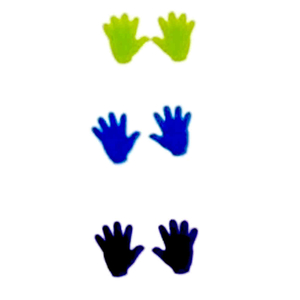 Wachs Babyhände Hände - 6 Paar 1,3 cm - Rot Orange Gelb Grün Blau - Geburt Taufe